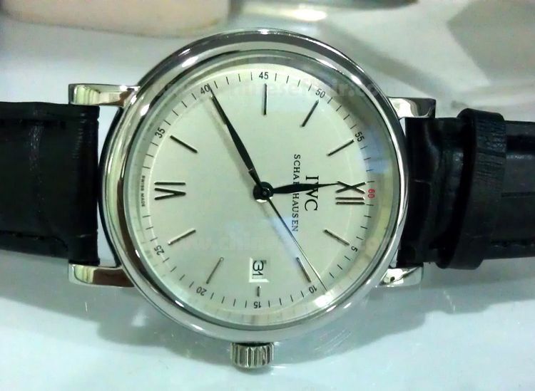 IWC Schaffhausen Quartz White Dial Copy Watch